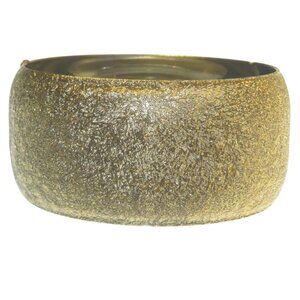 Gold Dust Textured Gold 36mm Wide 2.5" Inside Diameter Bangle Cuff Bracelet B374